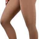 Justay Fleece Lined Tights Women Warm Thermal Fake Translucent Pantyhose Thick Sheer Leggings for Winter Gifts (Brown), L