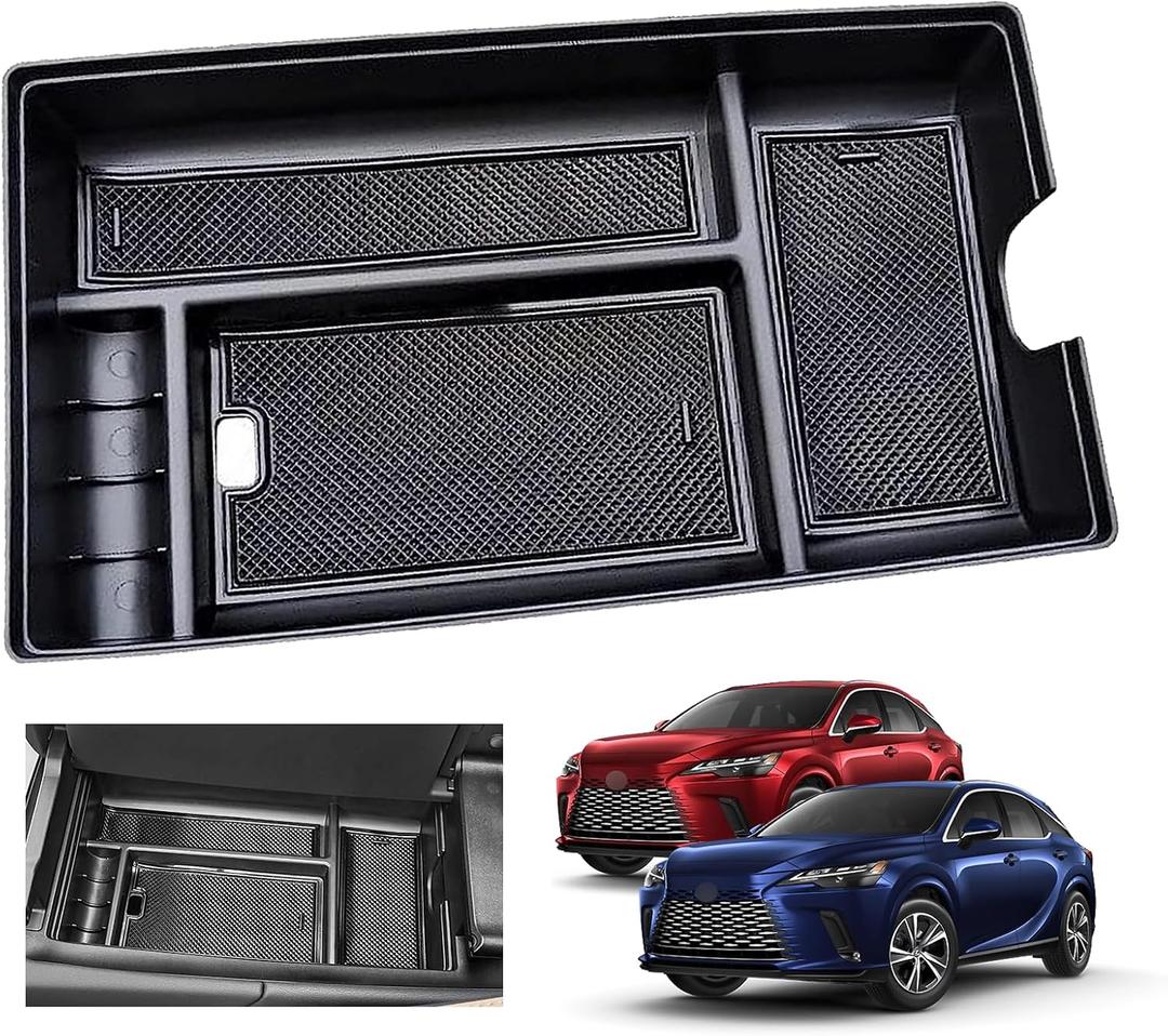 for 2024 2023 Lexus RX 350 RX350 Accessories Center Console Organizer 2023 Lexus RX350 for 2023 2024 Lexus RX350h Luxury/F Sport/Premium RX350 Hybrid RX 500h Console Organizer Armrest Tray