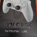 NBCP Wired PS5 Controller - Gaming Controller for PlayStation 5, PS4, PC/Steam, Turbo & Linear Hall-effect Trigger, Dual Vibration, 3.5mm Audio Jack - White