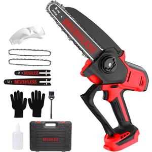 Mini Chainsaw Compatible With Milwaukee Chainsaw M18 Battery,8 Inch & 6 Inch Cordless Pruning Chainsaws,1000W Brushless Powered Mini Chain Saw for Tree Trimming (Not battery)