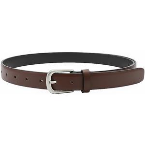 EMMIOL Cool Y2K Belt Women Black bb Belt Silver Buckle Oval D Ring Star Belts Trendy Streetwear Punk for Jeans (Brown)