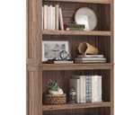 LINSY HOME 5-Shelf Bookcase, Bookshelves Floor Standing Display Storage Shelves 68 in Tall Bookcase Home Decor Furniture for Home Office, Living Room, Bed Room - Dark Brown