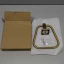 Brushed Gold Towel Ring for Bathroom, Kitchen Bath Towel Holder Hangers Wall Mount Heavy Duty Stainless Steel (16.8cm x 15cm x 6.5cm (1 Pack))