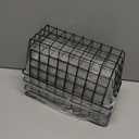 4 Pack Hanging Kitchen Baskets, Adhesive Wire Wall Storage Basket, No Drilling Hanging Fruit Baskets, Cabinet Door Organizer for Kitchen Bathroom Pantry, Upgrade Super-sized Adhesive (4)