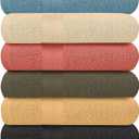 KAHAF COLLECTION 6 Pack Bath Towels Set (27 x 54 Inches) 100% Ring Spun Cotton, Lightweight, Quick Dry, Highly Absorbent Towels Multicolor, (27x54) Inches