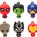 Hallmark Marvel Super Heroes Mini Christmas Ornaments, Shatterproof, Set of 6