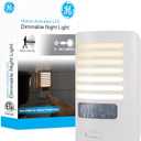 GE LED Night Light, Motion Sensing, Dimmable, Louver Shade, White, Plug-in, UL-Certified, Ideal Nightlight for Bedroom, Bathroom, Kitchen, Hallway and More, 67555 (1 Pack)