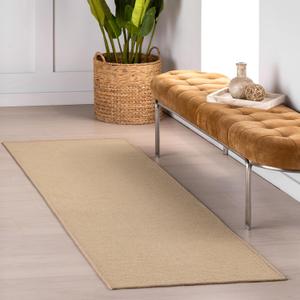 nuLOOM Solid 2' x 8' Jute Runner Rug for Dining Room Living Room Entryway Hallway, Natural (2'6" x 8' (Rectangular))