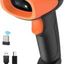 Sumicor QR Code Scanner, Wireless 2D Barcode Scanner Data Matrix PDF417 UPC Automatic Scanning Handheld Bar Code Scanner for Library Warehouse Inventory Store
