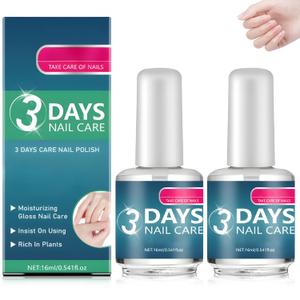 3 Days Nail Care - Keratin Amino Acid Nail Care, Strengthening and Hydration, for Dry, Weak & Fragile Nails, 16ml/0.56oz (2pcs)