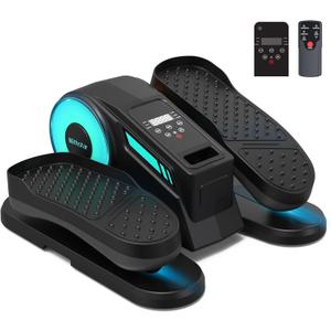 WithStar Under Desk Elliptical Machine, Electric Seated Pedal Exerciser for Seniors & Home Office, Whisper Quiet Motorized Leg Exerciser with 12 Adjustable Speeds, Low Impact Recovery Workout (Black)