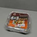 Aluminum Pans 8x8-20 Pack Disposable Foil Pans, Heavy Duty Aluminum Roasting Trays for Baking, Cooking, Heating, Storing, Prepping Food