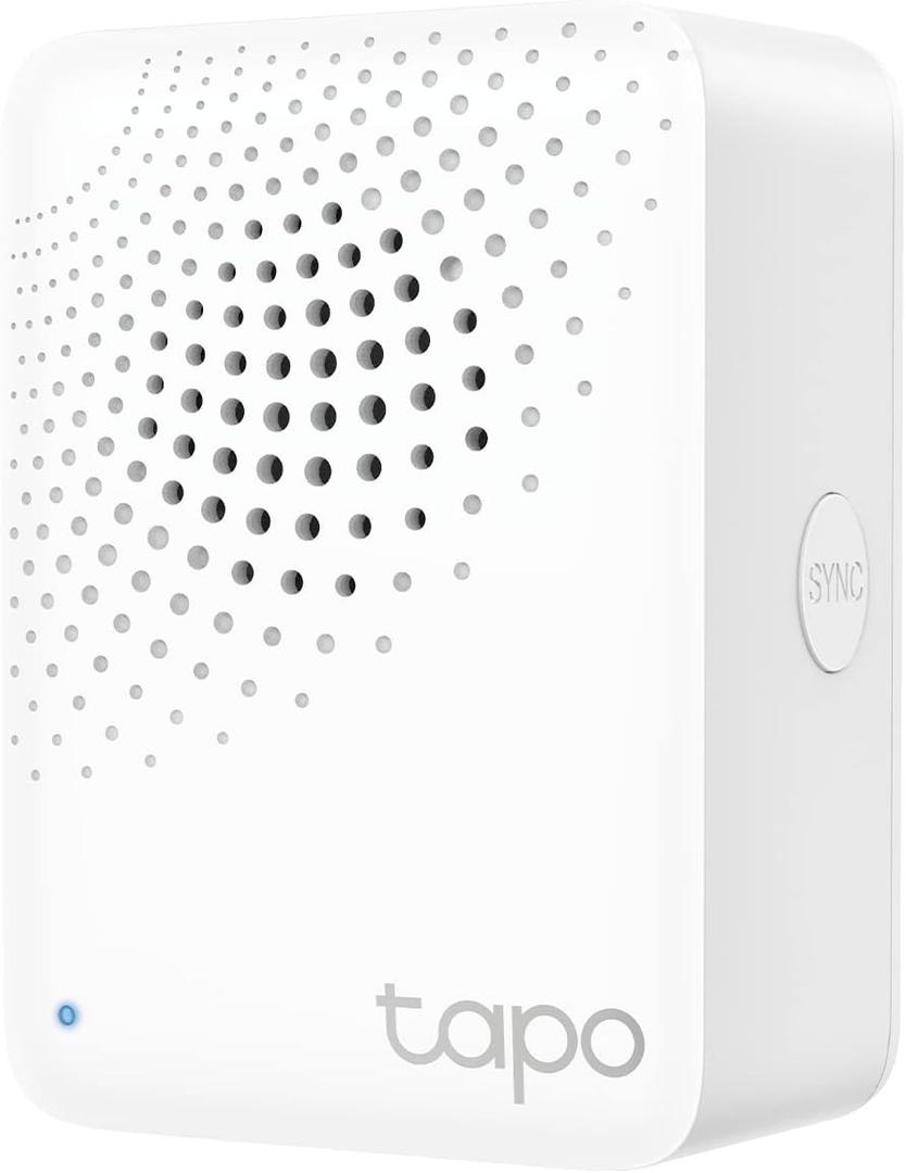 Tapo Smart Hub with Built-in Chime, REQUIRES 2.4GHz Wi-Fi, Reliable Long-Range Connections with Tapo Sensors, Sub-1G Low-Power Wireless protocol, Connect up to 64 smart devices (H100)