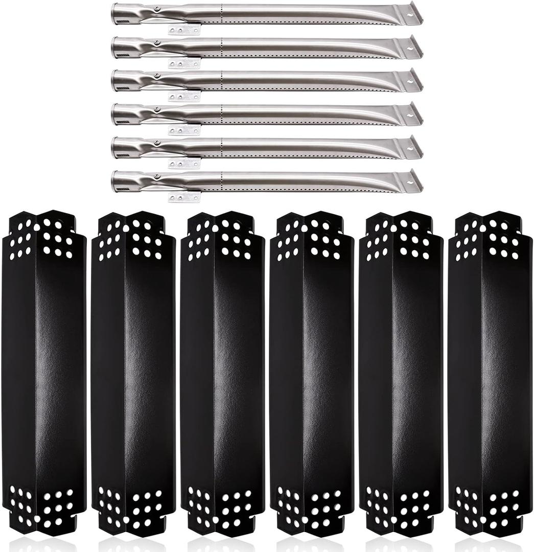 Grill Replacement Parts for Nexgrill 6 Burner 720-0898, 720-0898A, Nexgrill 720-0888, 720-0888N, 720-0830H, 720-0783E Gas Grill Models. Grill Burner Tubes, Heat Shield Tent Plates Replacement Kit