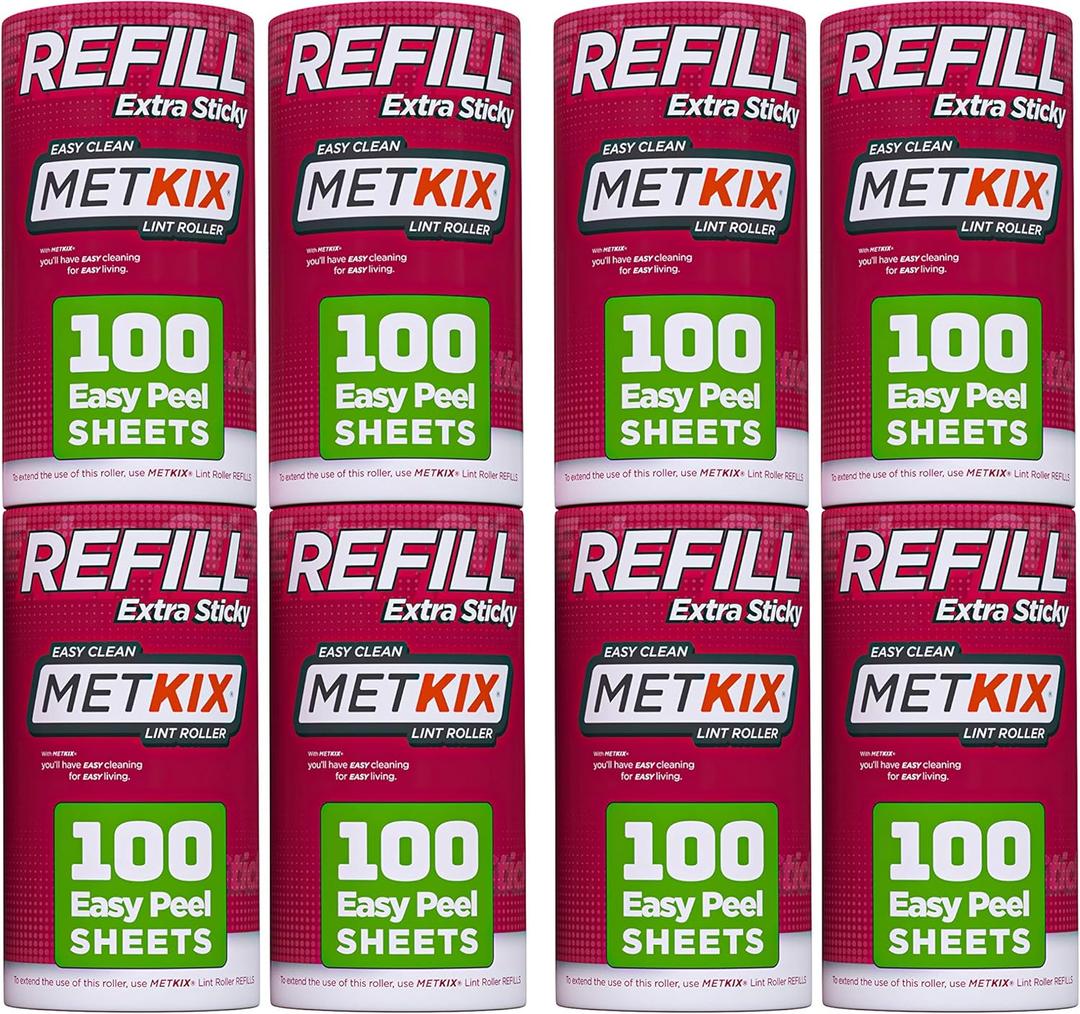 Metkix Refill for Metkix Lint Rollers 6 Pack (Total 800 Sheets)