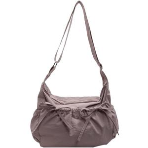 Canvas Hobo Bag Crossbody Purse Womens Bow Shoulder Bag Vintage Tote Handbag Casual Shopper Satchel Messenger Purse for Women (Purple)