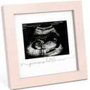 KeaBabies Baby Sonogram Picture Frame - Modern Ultrasound Picture Frames for Mom to Be, First Pregnancy Gifts for Expecting Mom & First Time Dad, Baby Gender Reveal Gifts (Petal Pink)