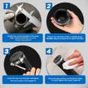 Supply Giant 39334 Flexible PVC Pipe Cap with Stainless Steel Clamp, 1.9" Inner Diameter for 1-1/2" Nominal Pipe, Black