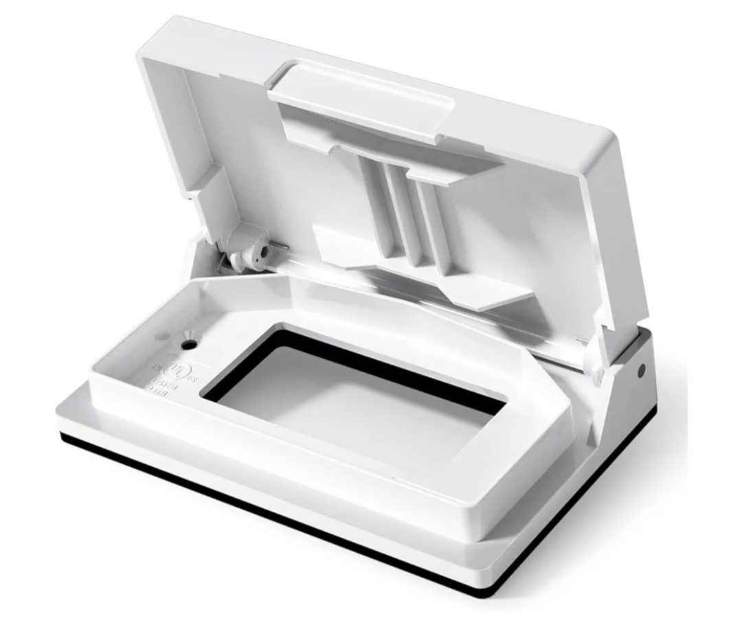 ELEGRP Horizontal Outdoor Cover for Decotative Receptacles, Weatherproof Wall Plate, Outdoor Electrical Outlet Cover, Standard Size 1-Gang 4.77” x 2.97”, Thermoplastic, 1 Pack, White