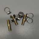 Da by 3 pcs 3/8"(10mm) Barb Splicer Mender Hose Brass Barb Fitting with 6 pcs Stainless Steel Pipe Clamps for Water/Fuel/Air