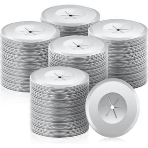 1.5 Inch Perforated Insulation Pins Self Locking Washers Flat Washer Round Galvanized Steel Plaster Washers for Wall and Ceiling (1000 Pieces)
