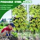 No Assembly Required Cucumber Trellis,2 Pack Trellis for Cucumbers,Outdoor Raised Bed Climbing Plant Support,A-Frame Garden Frame,Used for Vegetables,peas,Tomatoes,Squash,Melon and Fruit Frame