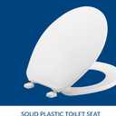 Bemis 70 Durable Plastic Toilet Seat, Round, White
