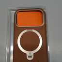 TORRAS Organic Leather for iPhone 17 Pro Case with Stand, Fit for Magsafe, 360 Spin Stand with Camera Control, Premium Leather Durable Stylish Q3 VegSkin for iPhone 17 Pro Phone Case, Saddle Brown