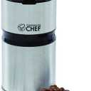Commercial Chef Coffee Grinder, 2.1-Oz. Capacity, Kitchen Appliance Grinds Coffee, Herbs or Spices, 200 Watt, One-Touch Pulse Control, CHCG21SSA6, Stainless Steel