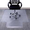 AiBOB Chair Mat for Low Pile Carpet Floors, Flat Without Curling, 36 X 48 in, Office Carpeted Floor Mats for Computer Chairs Desk (Clear)