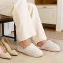 RockDove Women's Twirl Fleece Cozy Scuff Slippers with Memory Foam, Indoor Non-Slip Rubber Sole, Gift-Ready House Shoes