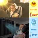 XCBYT Car Window Shades - Upgrade 2 Pack Car Privacy Curtians with Rods for Baby 99% Light Block Window Covers for Camping, Napping, Sleeping, Breastfeeding, Cloth Changing