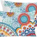 YIYEA Pillow Cases Queen Size Set of 2, Ultra Soft Double Brushed Microfiber Pillowcases Queen, Boho Bed Pillow Covers, Fade Resistant, Easy Slip-On (20"x30")