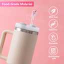 2 x 6Pcs Marine Animal Glitter Cap Straw Cover Cap for Stanley Cup 40oz/30oz Accessories, 10mm Reusable Cute Drinking Straw Topper Accessories, Portable Protector Plugs Decorations Gifts for Party Favors