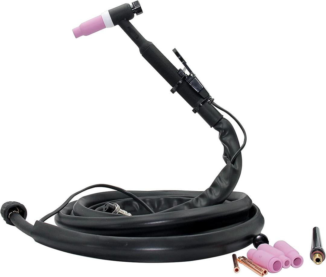 WP17 Air-Cooled Tig Torch With 13FT Cable Plug 16M-2 M16*1.5 Connector (WP17 black handle)