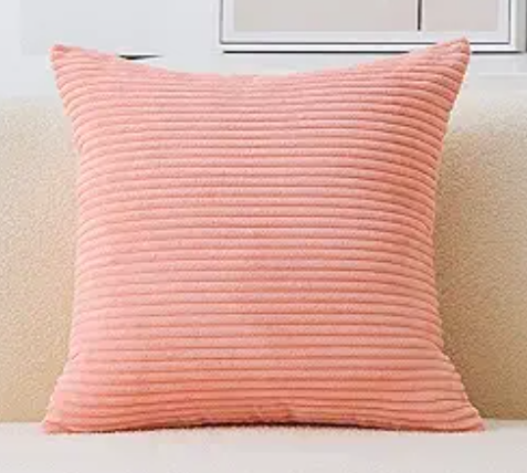 Home Brilliant Pink Euro Sham 26 x 26 Pillow Cover Large Square Pillow Case for Patio Couch Bench Girl's Room, 26x26 inch, Coral