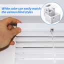 Jetec 2 Pieces 1 Inch Mini Blind Brackets White Plastic Profile Box Mounting Window Blinds Headrail Bracket