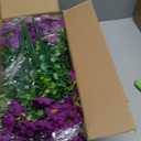 Yastouay Artificial Flowers for Outdoors, 26 Bundles Fake Outdoor Flowers, UV Resistant Artificial Plants & Flowers for Decoration, Purple Realistic Morning Glory for Outdoor Porch Garden Decoration