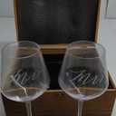 Mr, Mrs Wine Glasses Gifts for Wedding/Engagement/Bridal Shower, Classy Engagement Present, WEDDING Gift for Couples, Women, Bride to be, Newlyweds-Wedding Keepsake Box Gift Set