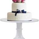 Round Cake Stand White 11" Melamine Cake Display Stand Dessert Cupcake Display Tray for holiday,Graduation,Wedding,Birthday,Party,Baby Shower,Anniversary,Ceremony,Christmas