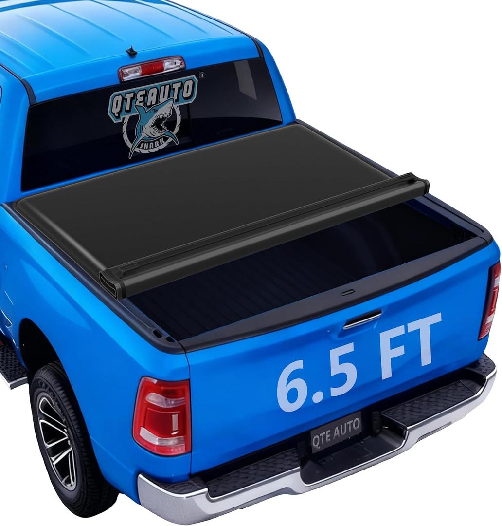 PM Auto Soft Roll-Up Tonneau Cover for 2015-2026 Ford F-150 6.5 ft Bed, Vinyl Weatherproof F150 Truck Bed Cover, No-Drill Clamp-On Installation