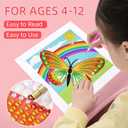Miairivy Diamond Painting Kits for Kids, DIY 5D Cute Cartoon Diamond Art with Frame, Extremely Creative Crafts, Gifts, Birthday Gifts and Room Decor for Girls and Boys Ages 4-12 (Butterfly-1)