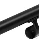 4FT Handrails for Indoor Stairs,Deck,Slope,Modern Aluminum Handrail Set, Wall Mounted, with Zink-Alloy Brackets Aluminium Railing System,Rust Free. (Matte Black, 4 FT)