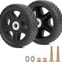 6 Inch Lawn Mower Wheels Kits Universal 6" Push Mower Wheels with 1/2" Bearing, Bolts & Nuts, Plastic Replacement Tires for Most Standard Garden Tiller, Pressure Washer, Handtruck, 2 Pack