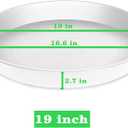4 Pack of 19 inch Plant Saucer, 2.7" Depth Tray, Large Deep Garden Plastic Flower Planter Plant Trays for Indoors Outdoor Bath Bath (19", Creamy White)