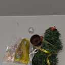 Mini Christmas Tree with Light 12 Inch Table Top Xmas Tree with Hanging Ornaments Gift Boxes Star Treetop Xmas Wreath Small Artificial Winter Tree for DIY Christmas Decorations