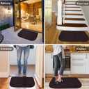 TOONOW Indoor Doormats Front Door Mat,32 "x17, Low-Profile Machine Washable Kitchen Rug, Absorbent Mud Half Round Entrance Mat for Outdoors, Entryway, Patio, Bedroom,Purple