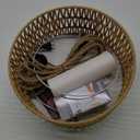 Boho Plug in Pendant Light Rattan Hanging Lights with Plug in Cord,Indoor Hanging Lamp with Dimmer Switch,Wicker Bamboo Woven LampShade Hanging Lamp Plug in for Bedroom Living Room Kitchen Island (12, two layers-shape)