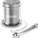 House Again Large Tea Infuser with Scoop, Extra Fine Mesh Tea Strainers for Loose Tea & Spice Infuser for Cooking, 304 Stainless Steel, Loose Leaf Tea Steeper for Brew Tea Spices & Seasonings