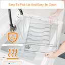 Yieach Clear Large Expandable Silverware Organizer and Kitchen Utensil Drawer Organizer,Plastic Adjustable Silverware Tray for Drawer Cutlery,Spatula,Tools,Flatware Organizers,Fork and Spoon Holder